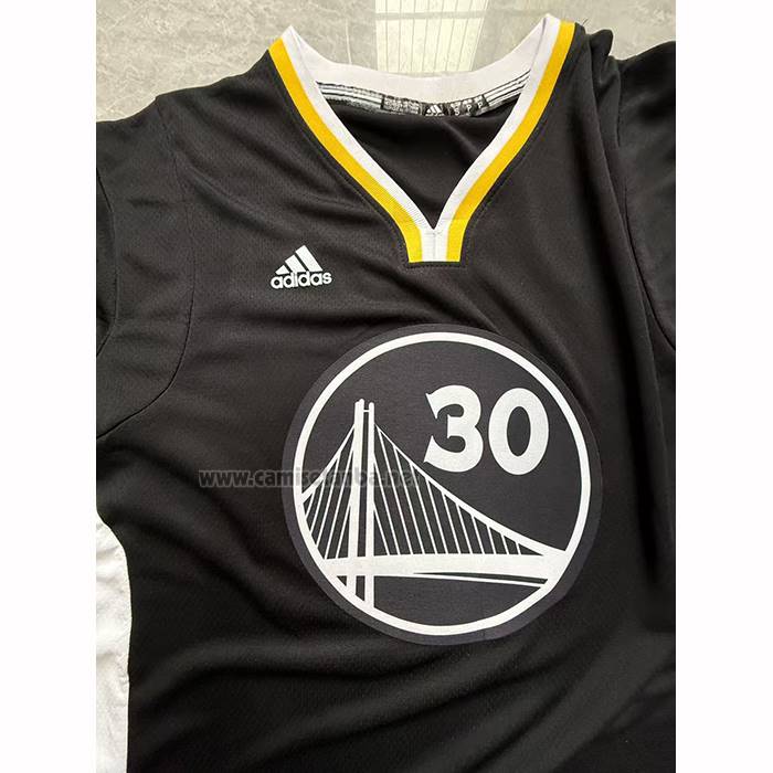 Camiseta Manga Corta Golden State Warriors Stephen Curry NO 30 Negro